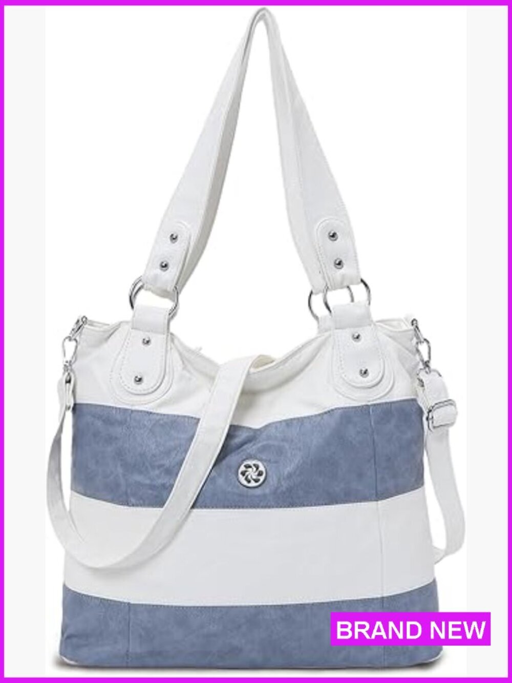 Multi-Color Striped Lattice Crossbody Hobo Handbag Tote Shoulder Bag